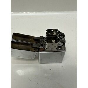 Two (2) Zippo Lighters Silver Worked Last Used